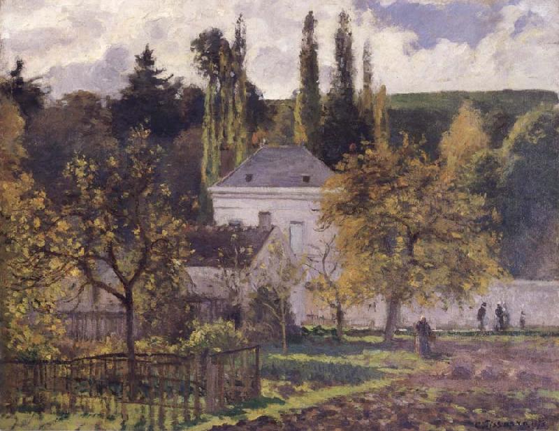 Camille Pissarro Villa at L-Hermitage,Pontoise Maison bourgeoise a L-Hermitage,Pontoise oil painting image
